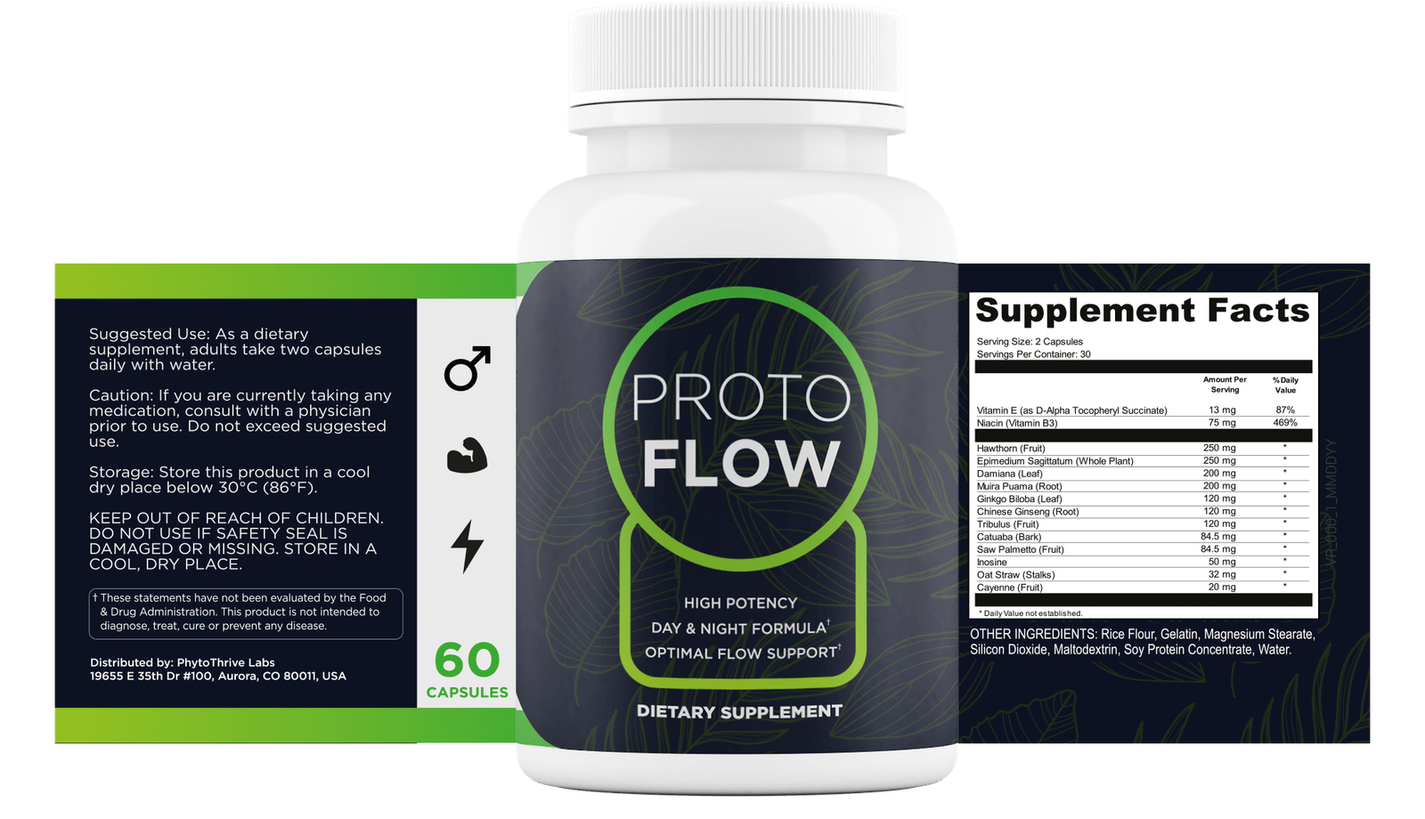 Protoflow supplement facts label